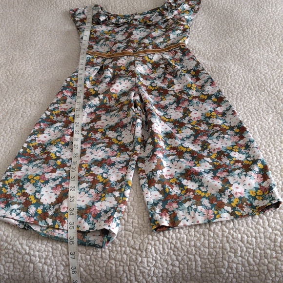 Janie & Jack Girl's Size 5 Paisley Floral Ruffle Sleeveless Button Back … - Picture 5 of 16